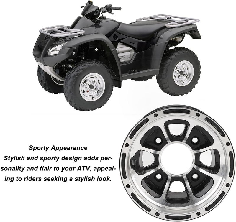 MUNEFE 10 Inch ATV Aluminum Alloy Wheel Rim for Quad Bike Go Kart Golf Cart - Image 2